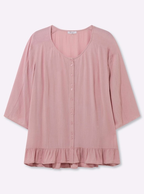 Bluse 3/4-Arm Ohne Kragen