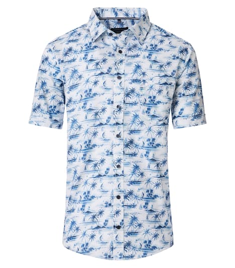 Freizeithemd Kurzarm Print Comfort Fit