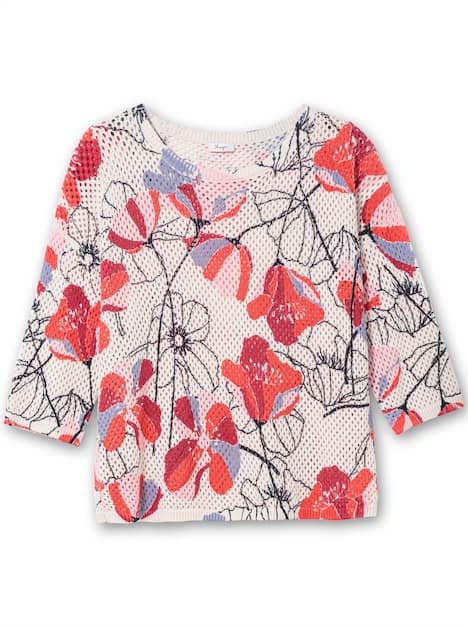 Pullover 3/4-Arm Print