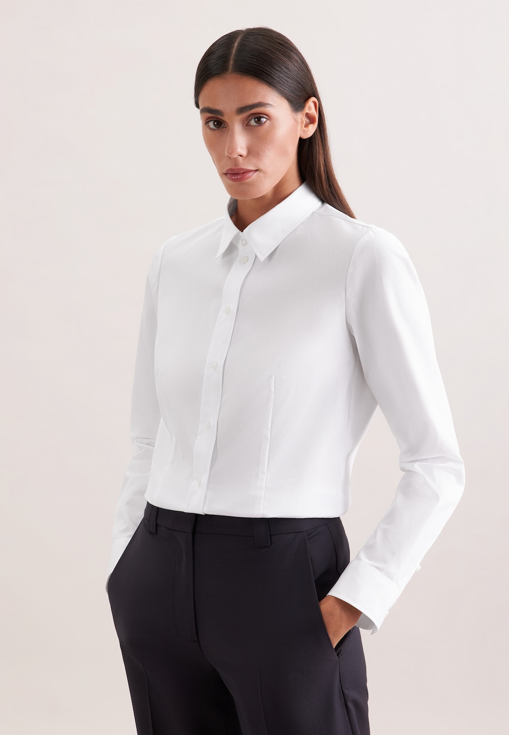 Damen Klassische Bluse - Uni