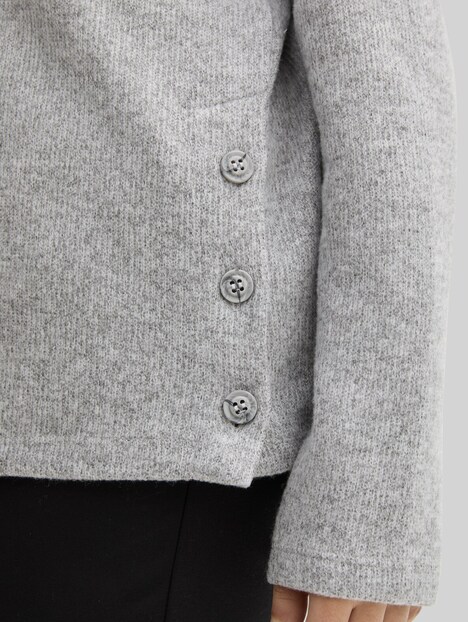 Soft-Touch Sweatshirt mit Knopfdetails