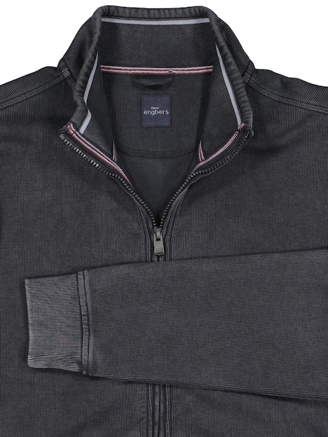 Herren Sweatjacke Stehbund , Anthrazit