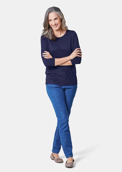 GOLDNER Shirt Veelzijdig te combineren shirt met 3/4-mouwen