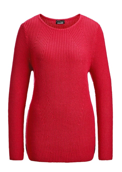 Figurschmeichelnder Baumwoll-Pullover