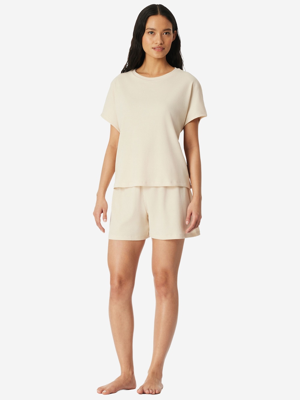 Schiesser Damen Pyjama Casual Feel pearl