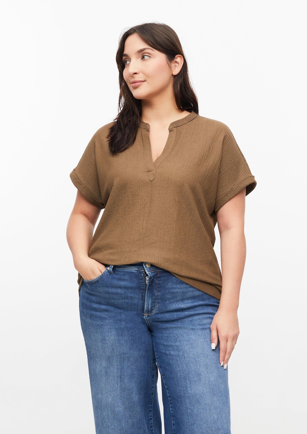 Strukturiertes T-Shirt