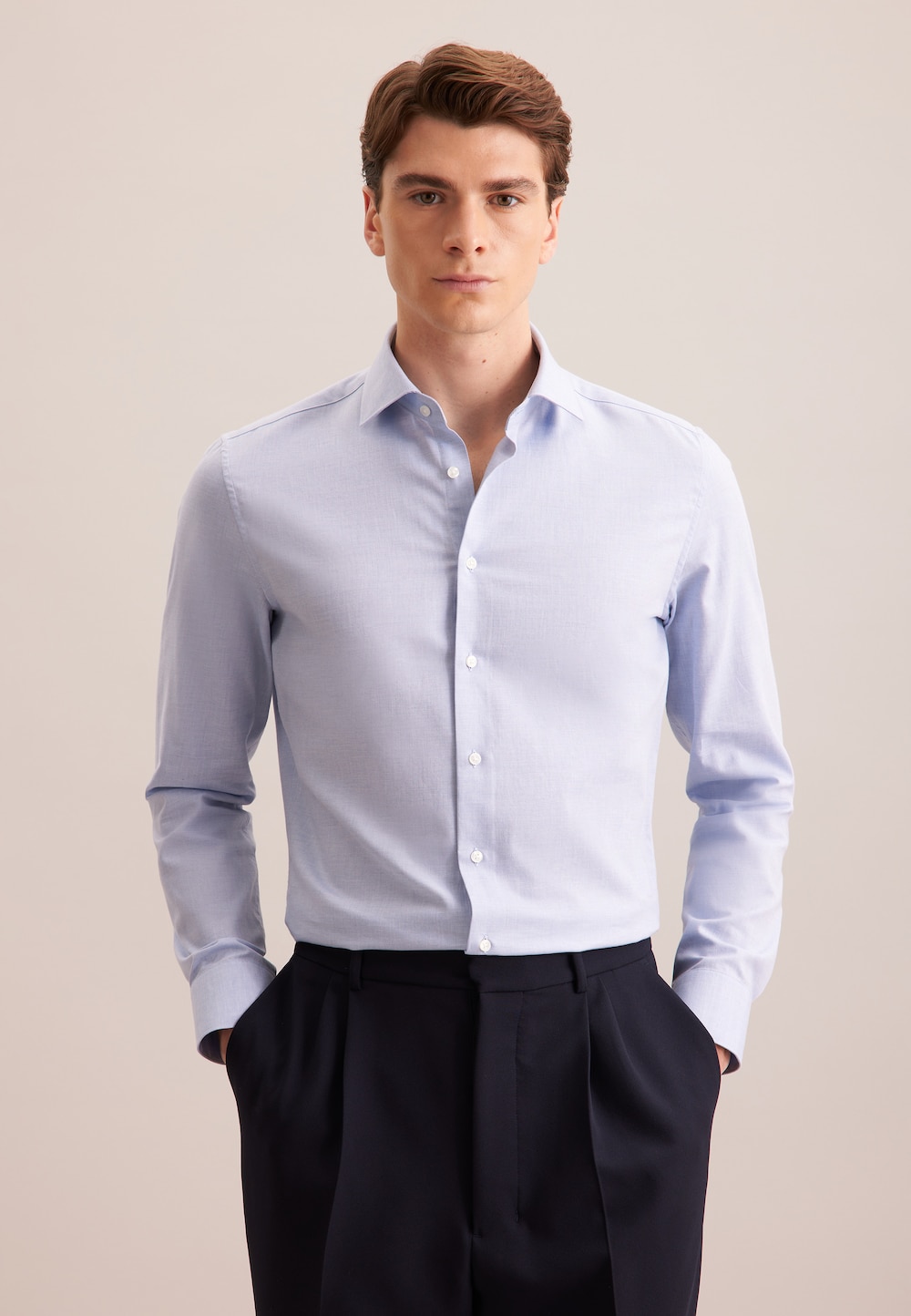 Herren Flanellhemd - Uni