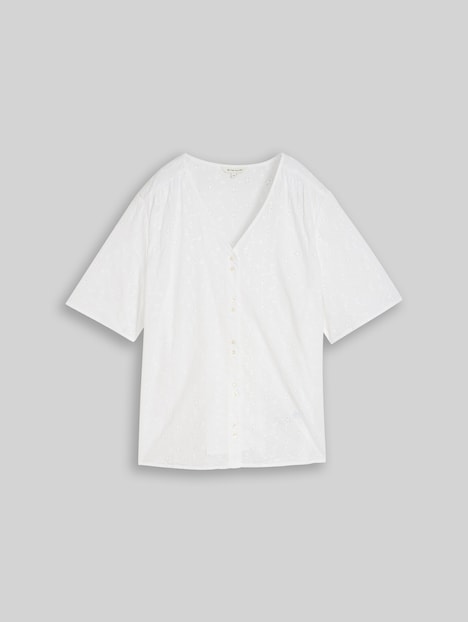 Bluse mit Lochstickerei