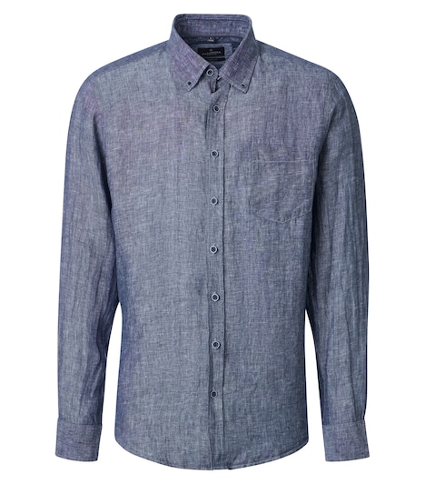 Leinenhemd uni Casual Fit