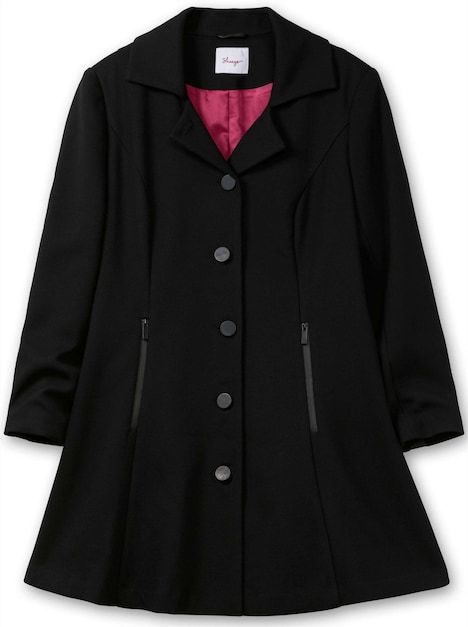 Kurzmantel Uni Reverskragen