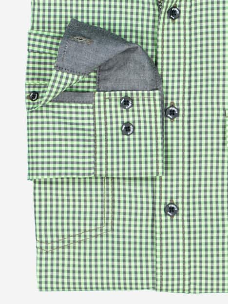 engbers Herren Langarm-Hemd kariert , Hellgruen