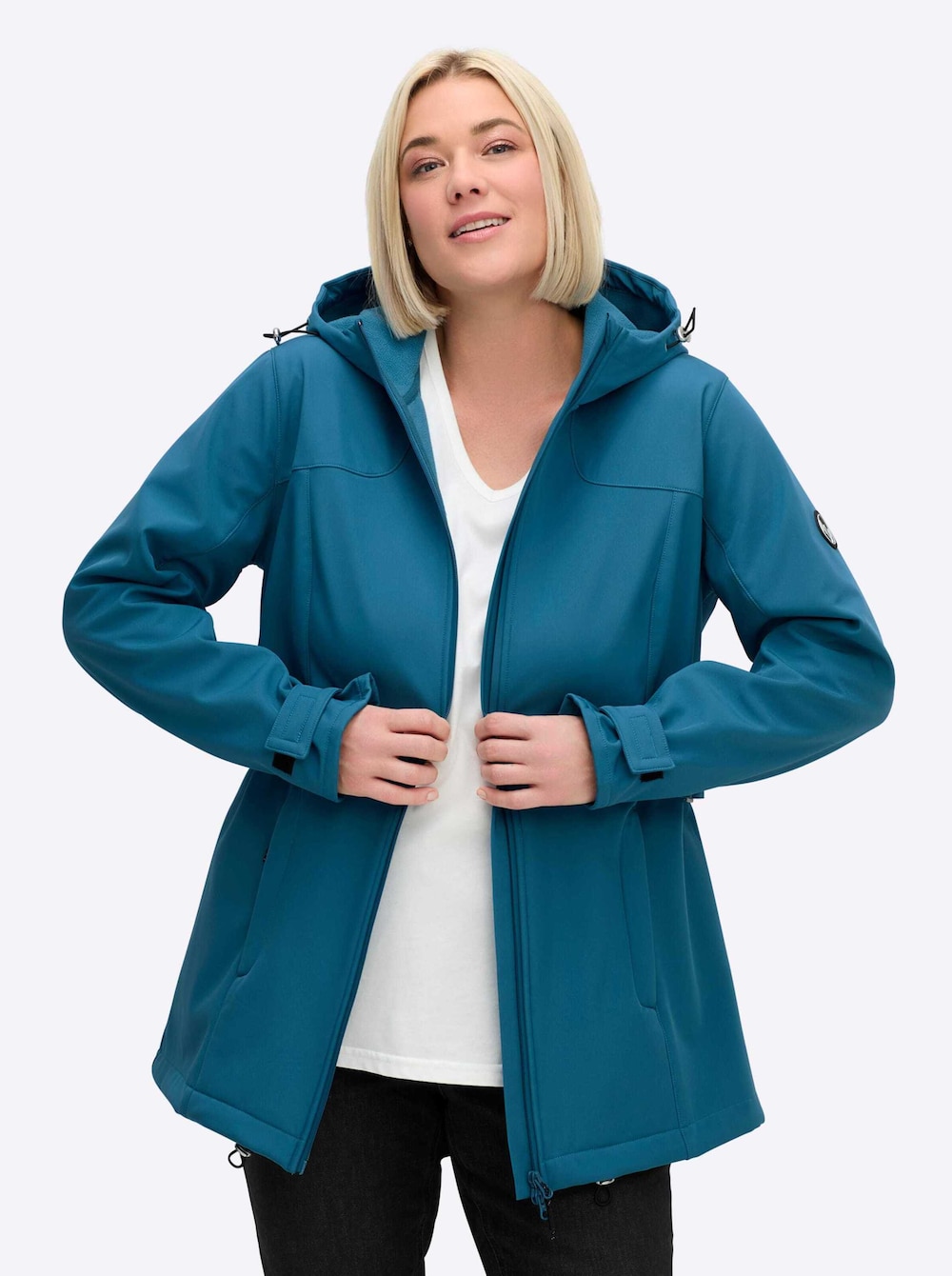 Softshell-Jacke Langarm Mit Kapuze