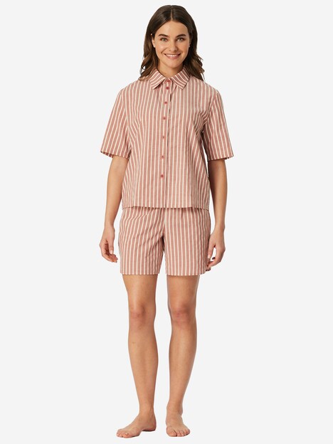 Schiesser Damen Pyjama Selected Premium terracotta