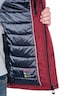 Herren Funktionsjacke mit abnehmbarer Kapuze , Dunkelrot