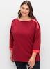 Sweatshirt 3/4-Arm Uni Ohne Kragen