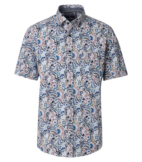 Freizeithemd Kurzarm Print Comfort Fit