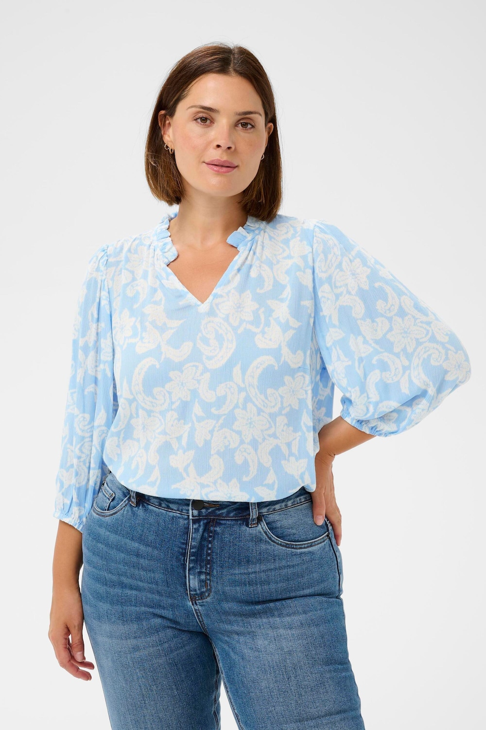 Langarm-Bluse Regular fit