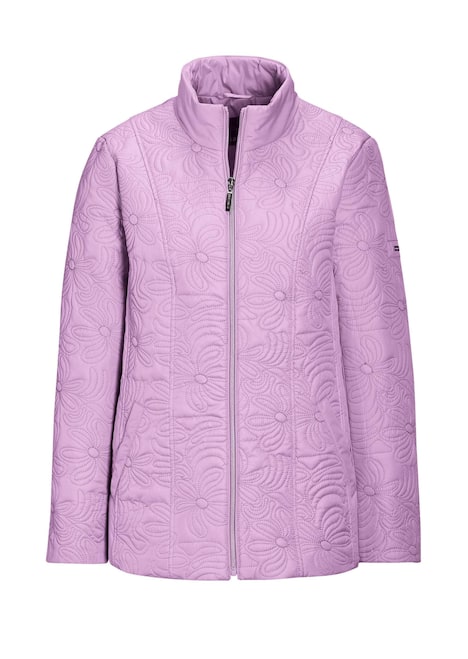 Jacke mit floraler Steppung
