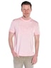 Herren Rundhals-T-Shirt mit Stickerei , Rosa