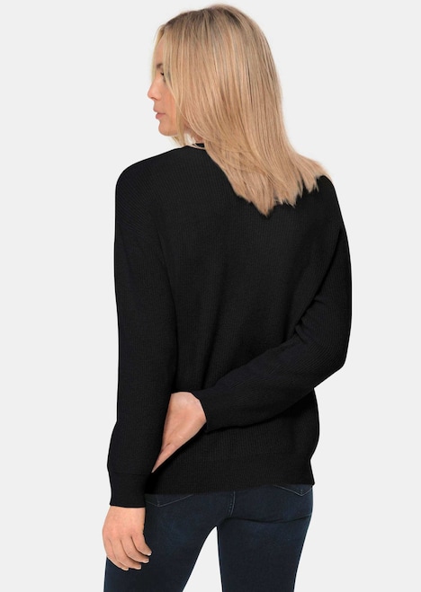 Kaschmirpullover mit V-Ausschnitt