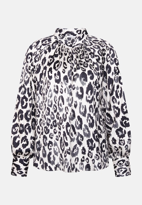 Damen Stehkragenbluse - Druck