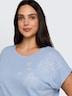 T-Shirt mit Leinenanteil