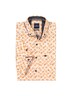 Herren Kurzarm-Hemd gemustert , Orange