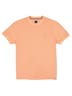 Herren Rundhals T-Shirt mit Badge an der Brust , Orange