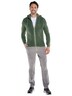 Herren Modische Strickjacke mit Kapuze , Oliv