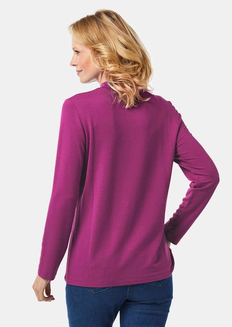 Stehkragenshirt mit Langarm