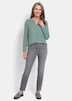 Elegantes Chiffonshirt mit Jersey-Details
