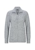 Melange-Cardigan mit Reißverschluss