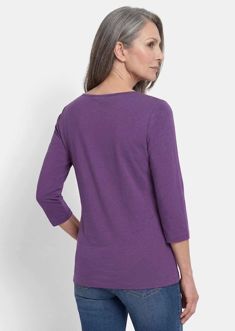 Basic shirt met boothals