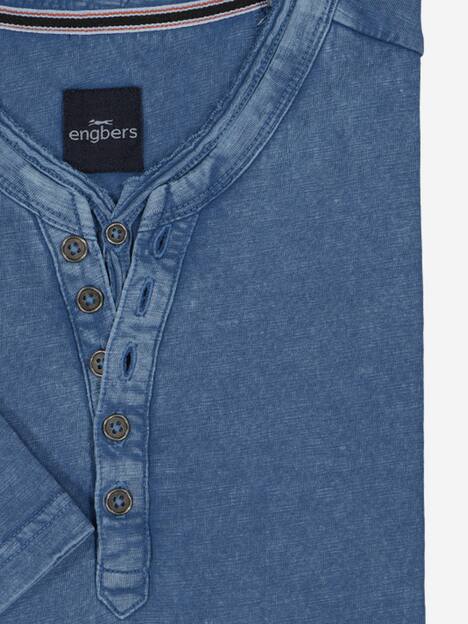 engbers Herren Henley T-Shirt , Brilliantblau