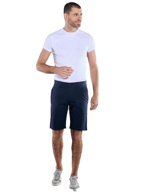 Herren Chino-Bermuda regular , Saphirblau