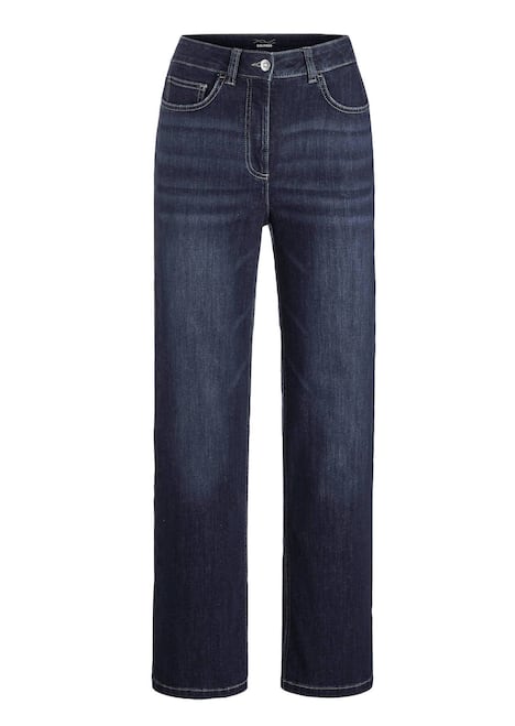 Denim jeans met wijde pijpen