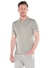 Herren Poloshirt mit Kontraststreifen , Gruen