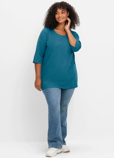 3/4-Arm-Shirt 3/4-Arm-Shirt im geraden, längeren Schnitt 3/4-Arm Uni