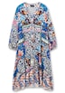 Maxikleid Langarm Sonstiges Muster Ohne Kragen