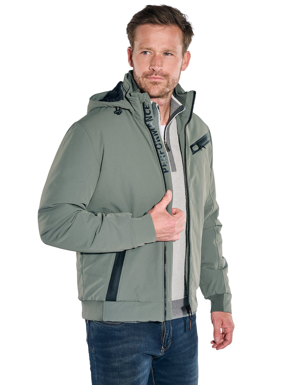 Herren Wasserdichte Funktionsjacke , Khaki
