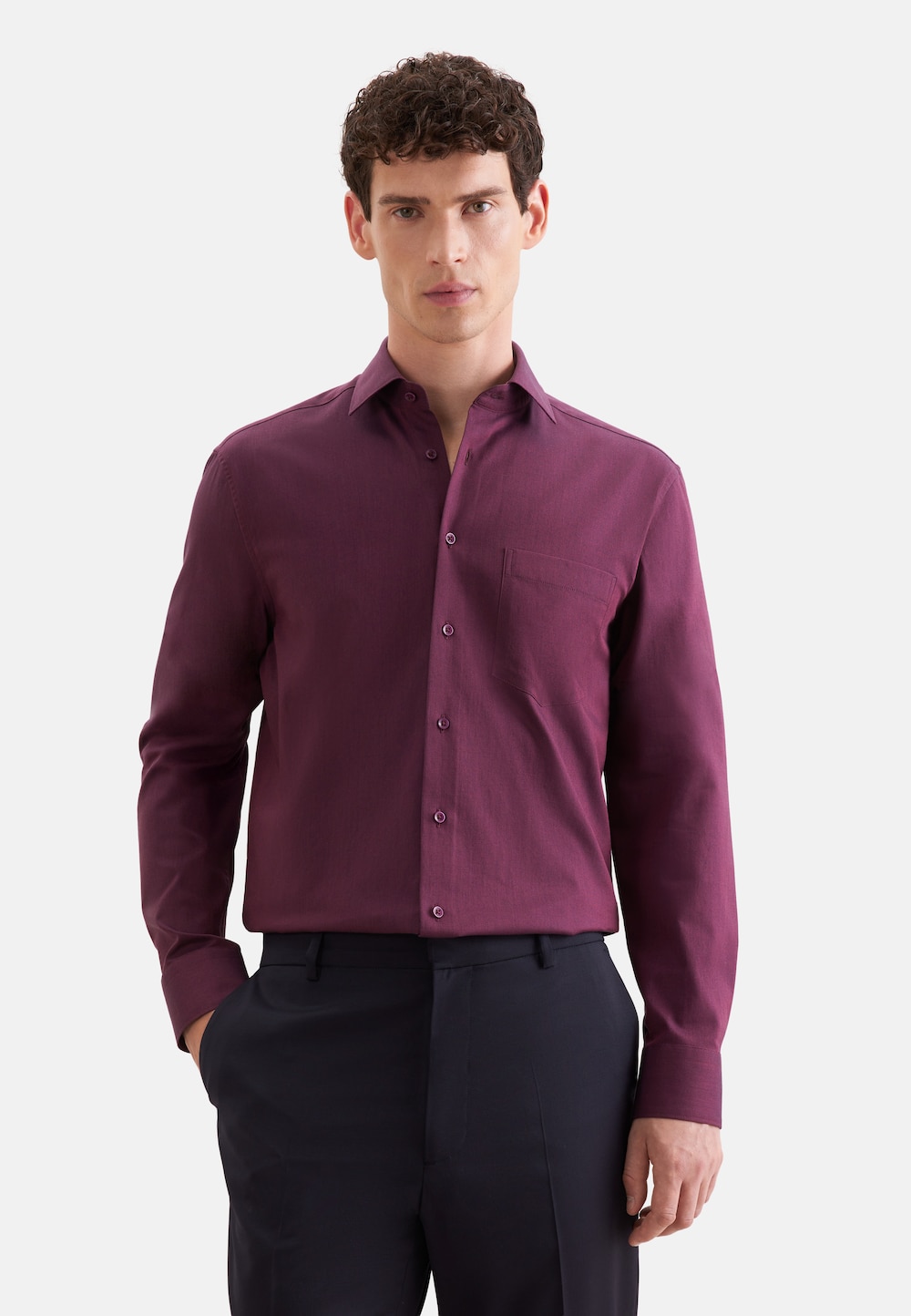 Herren Flanellhemd - Uni