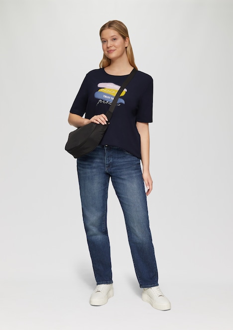 T-Shirt mit Rundhalsausschnitt und Front-Print