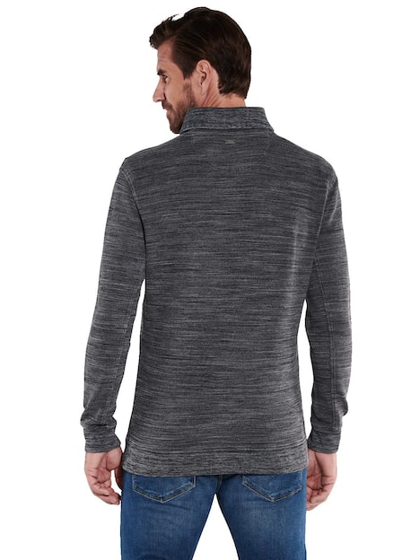 engbers Herren Sweatshirt mit Schalkragen , Dunkelgrau