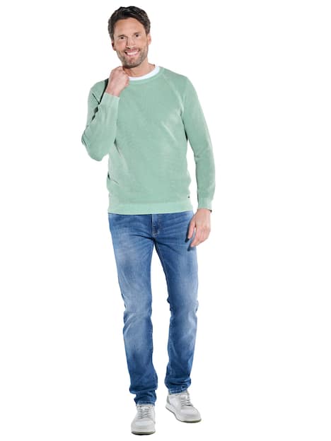 engbers Herren Pullover uni , Gruen