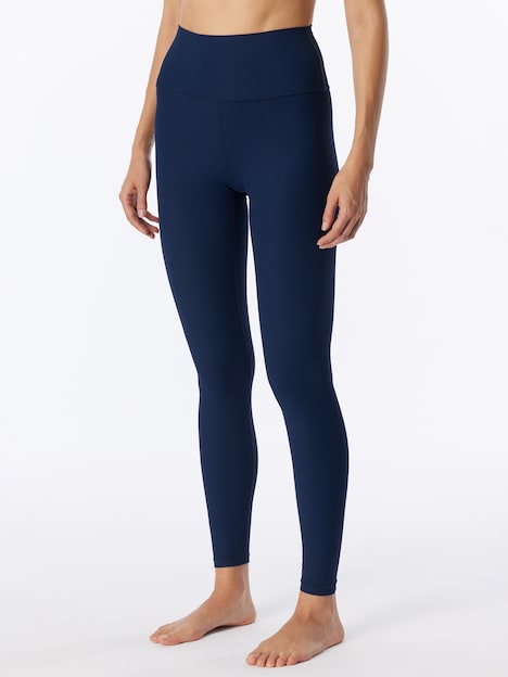 Schiesser Damen Leggings High Waist Doppelripp - Active admiral