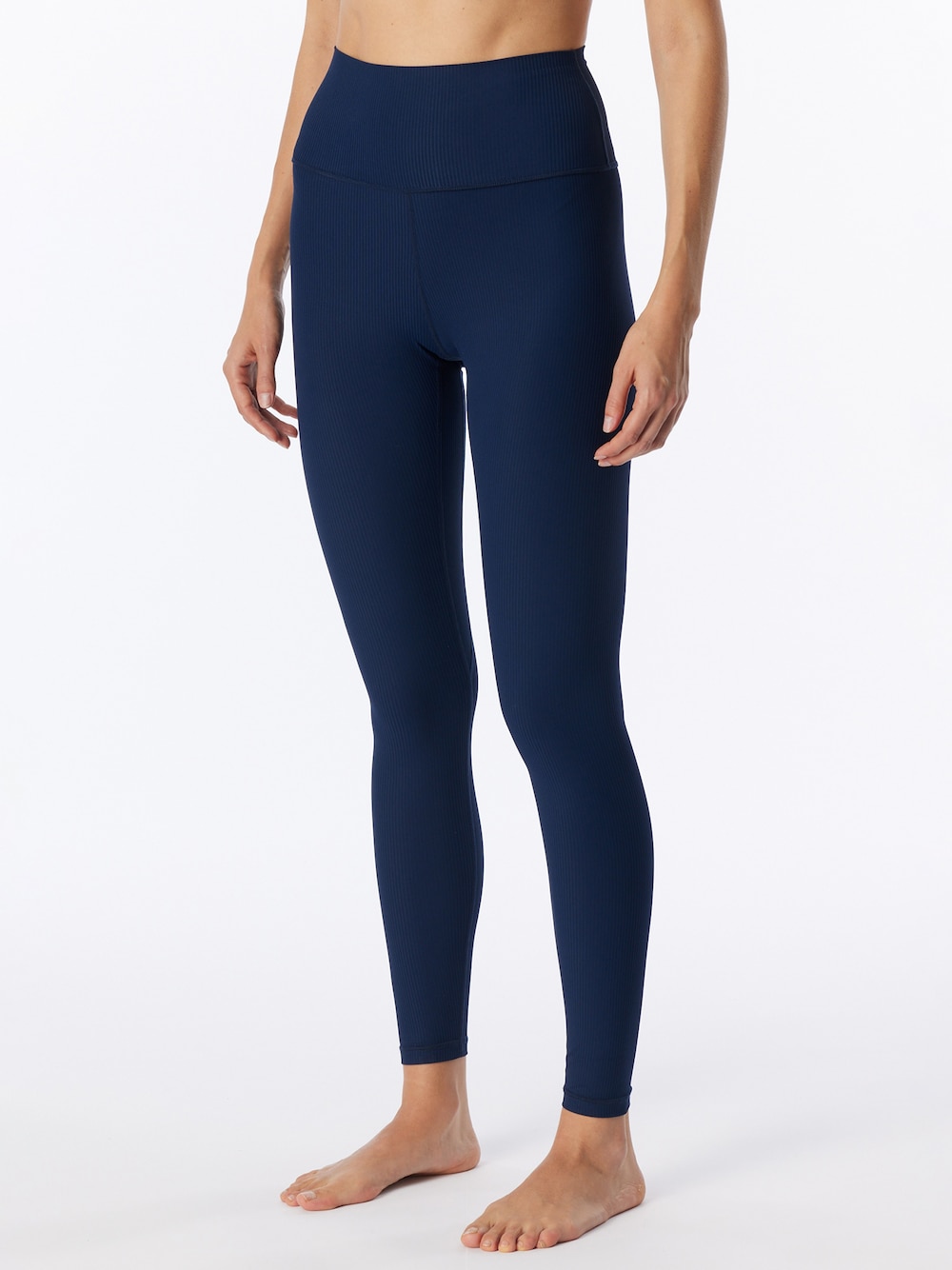 Schiesser Damen Leggings High Waist Doppelripp - Active admiral