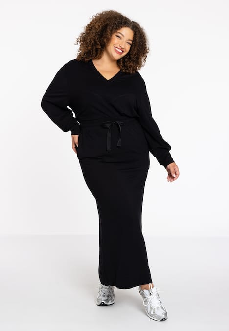 Sweatshirt mit V-Ausschnitt