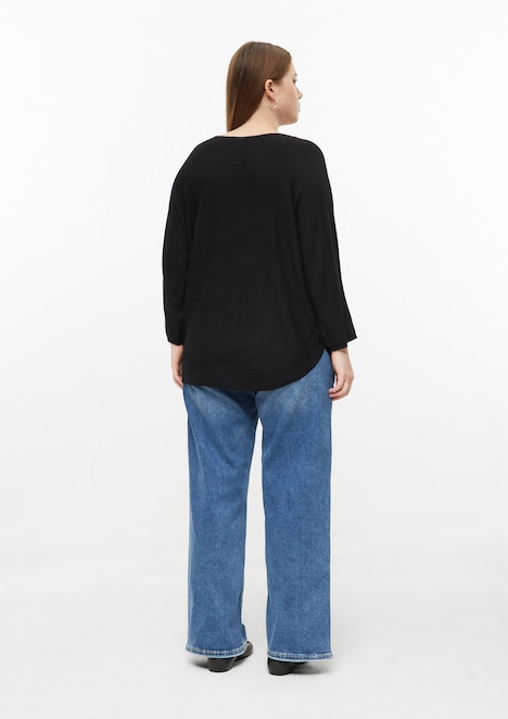 Viskosemix Pullover mit Fledermausärmeln