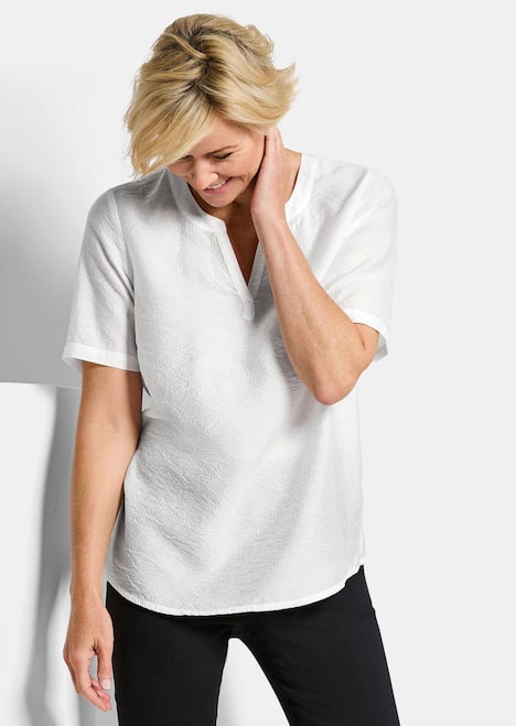 Blusenshirt mit feiner Streifenstruktur