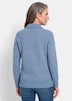 Melange-Cardigan mit Reißverschluss